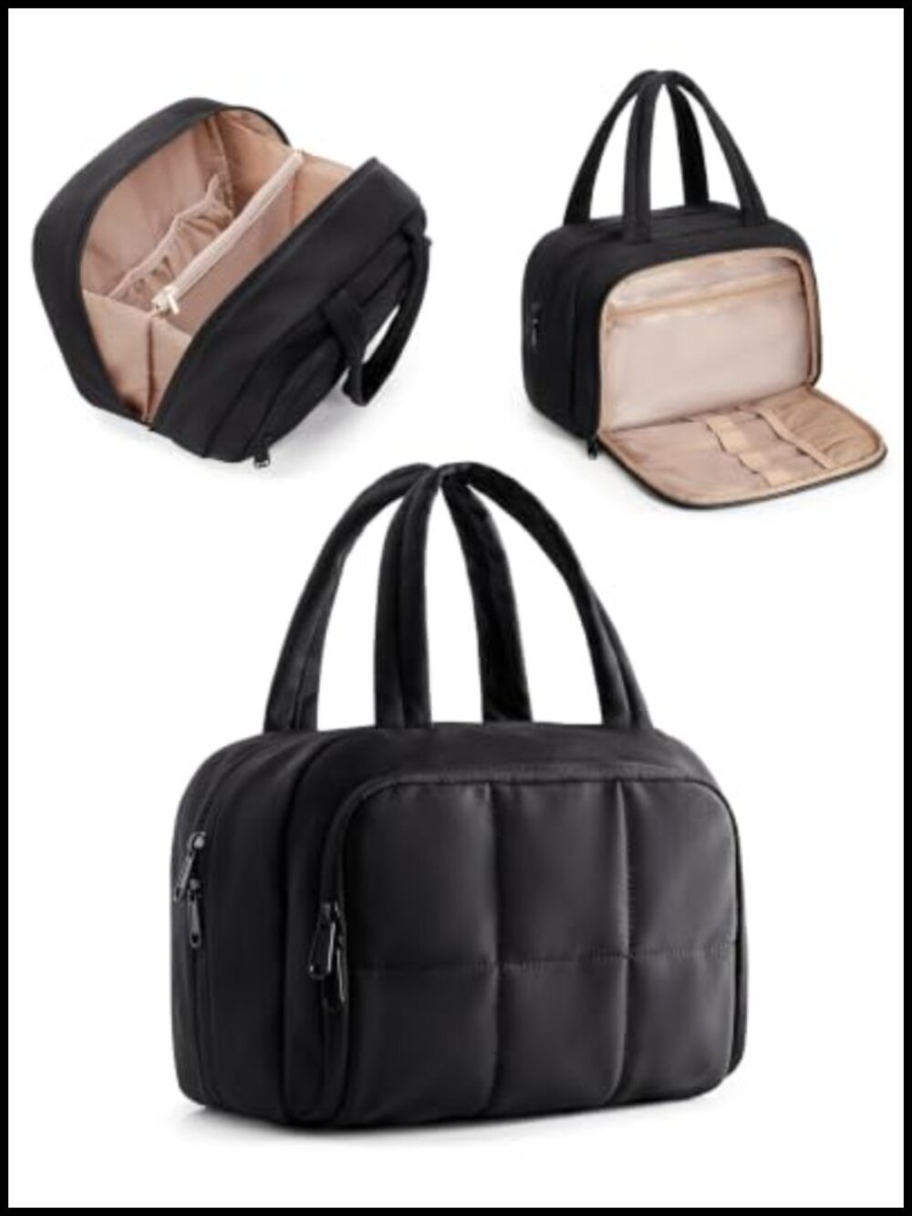 Travel Toiletry Bag Medium Puffy Makeup Organizer Water Resistant